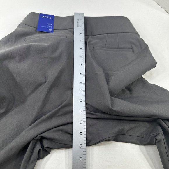 Apt 9 Women's Size 12 Capri Brynn Mid Rise Gray New With Tags - Picture 15 of 16